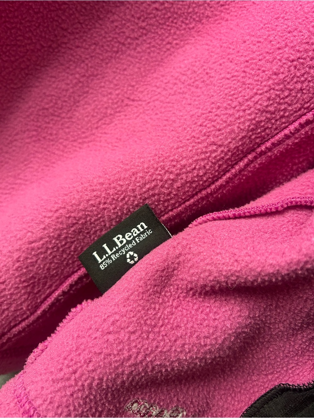 L.L. Bean Bright Pink Fleece Zip Vest - Picture 9 of 11
